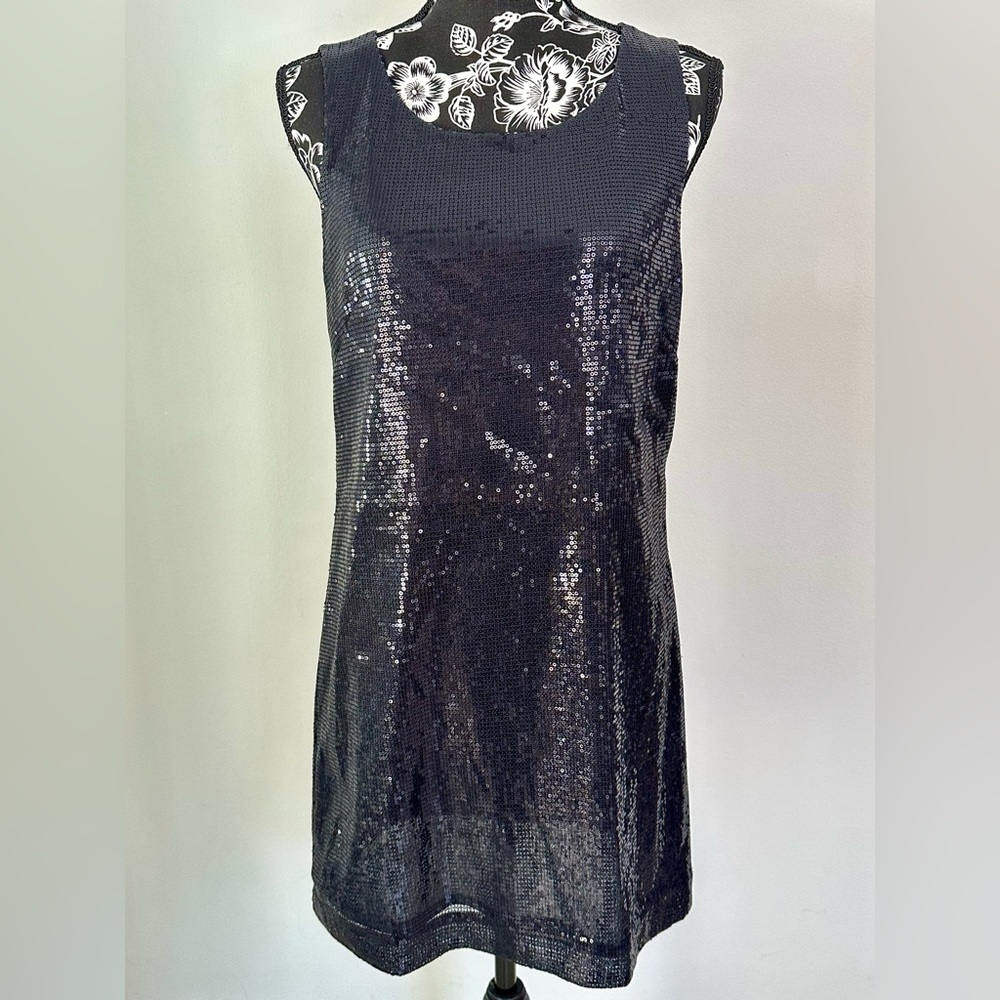 Vintage H&M dark blue sequin mini dress